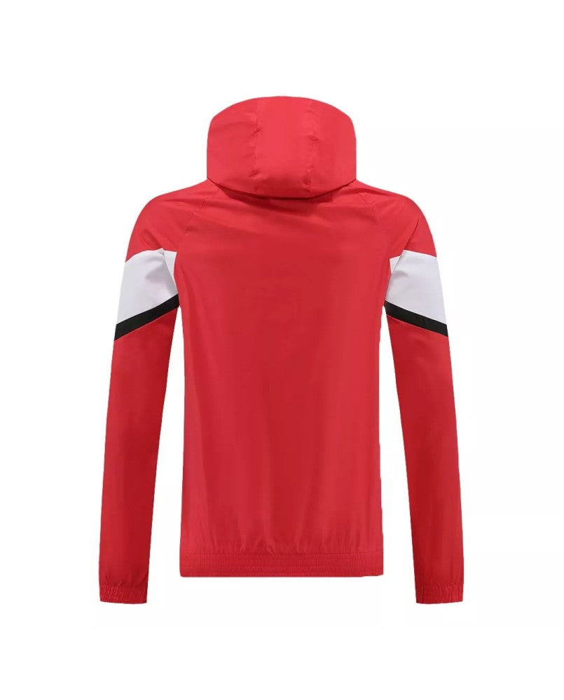 Veste coupe-vent à capuche Atletico Madrid 2022/23 - Rouge et Blanc
