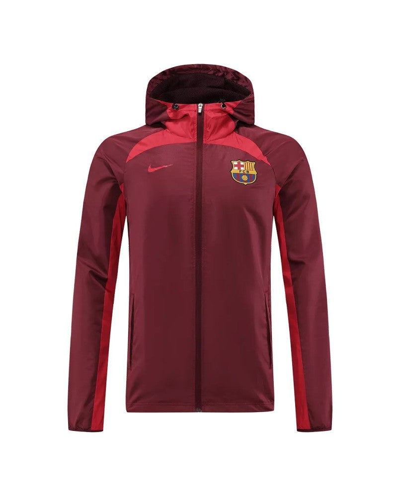 Veste coupe-vent à capuche Barcelone 2022/23 - Rouge