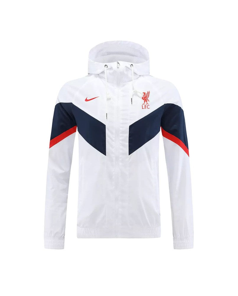 Veste coupe-vent à capuche Liverpool 2022/23 - Blanc