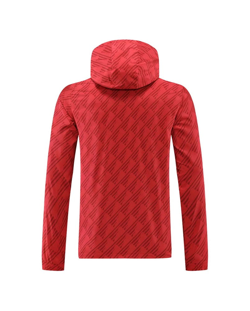 Veste coupe-vent à capuche Manchester United 2022/23 - Rouge