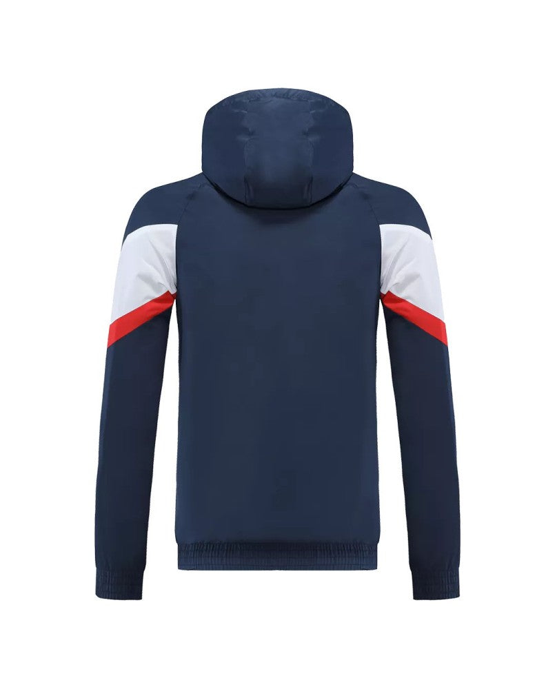 Veste coupe-vent à capuche PSG 2022/23 - Marine&Blanc