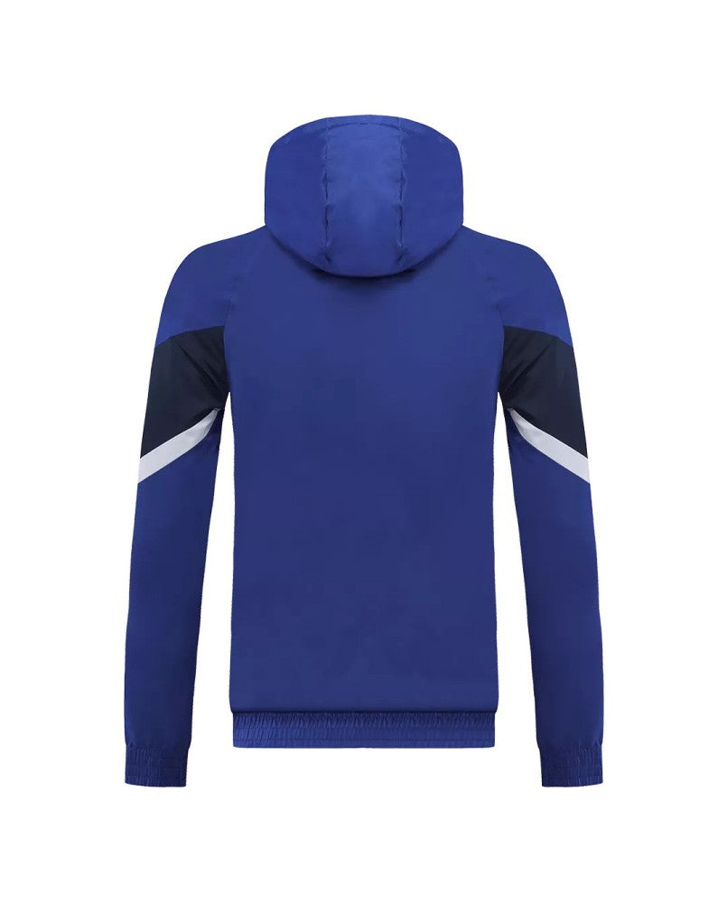 Veste coupe-vent à capuche PSG 2022/23 - Bleu