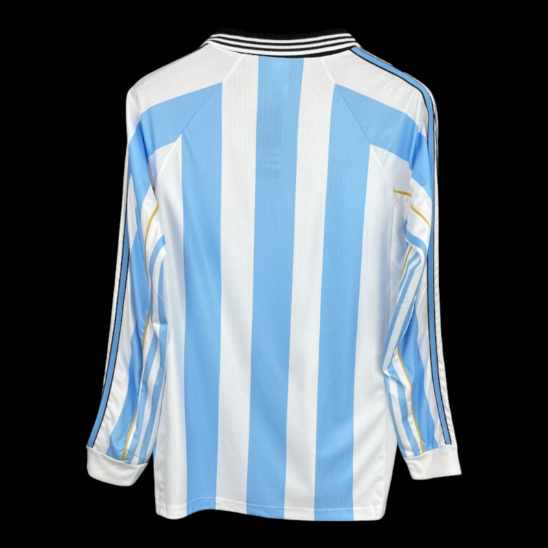 Argentine Maillot Domicile Rétro Manches Longues 1998