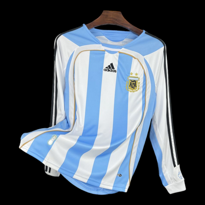 Argentine Maillot Domicile Rétro Manches Longues 2006/2007