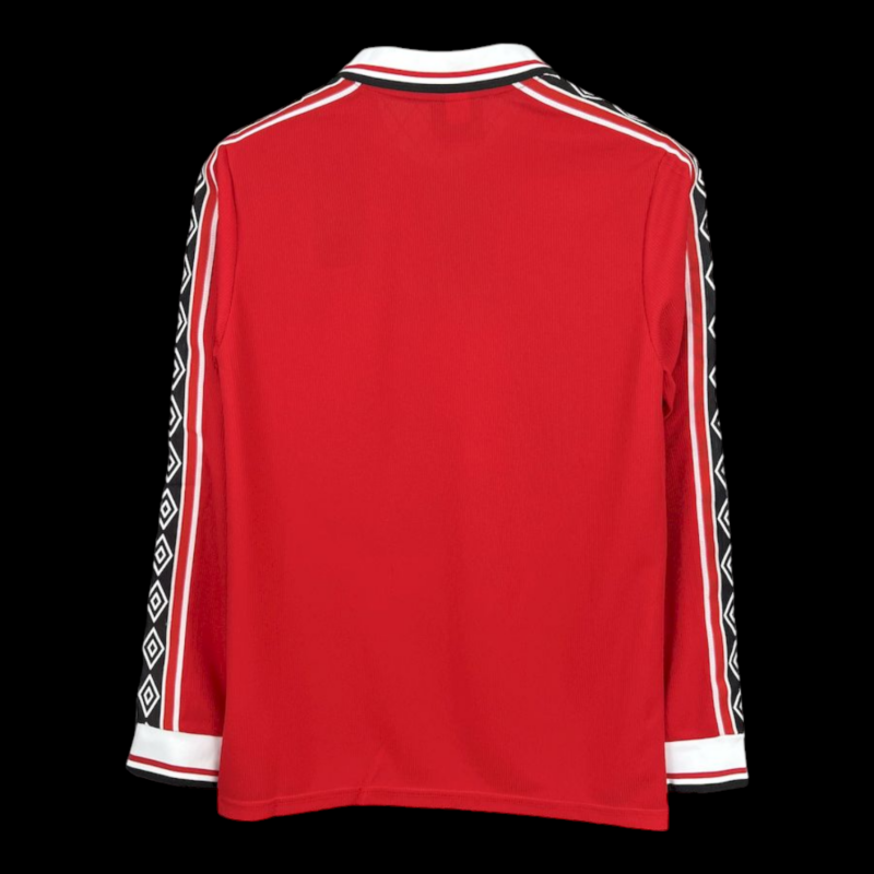 Manchester United Maillot Domicile Rétro Manches Longues 1998/1999