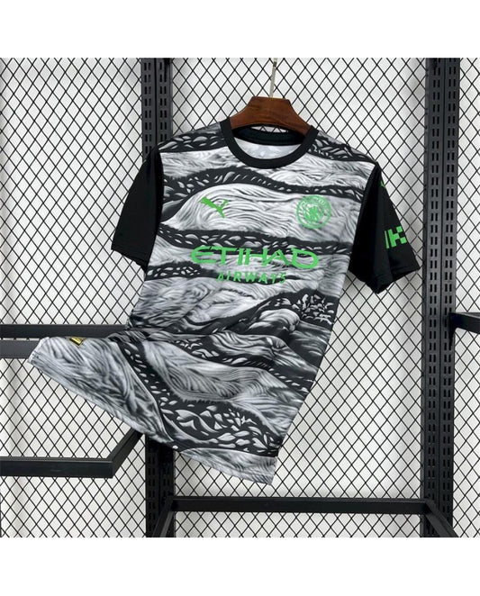 Maillot Manchester City 2025/26 version conceptuelle noir et gris