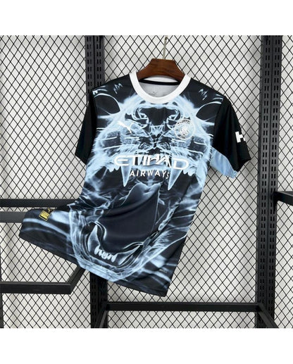 Maillot Manchester City 2025/26 version conceptuelle noir et bleu