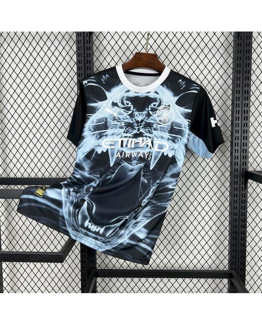 Maillot Manchester City 2025/26 version conceptuelle noir et bleu