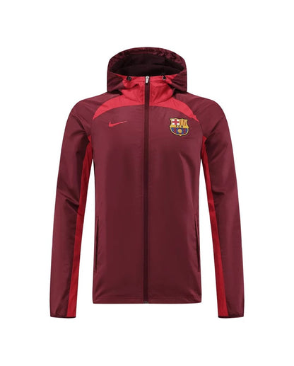 Veste coupe-vent à capuche Barcelone 2022/23 - Rouge