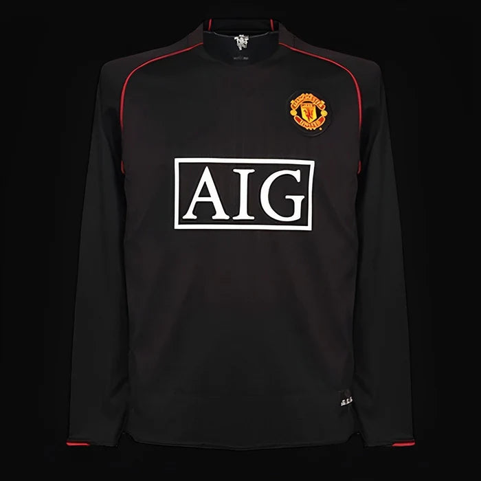 Manchester United maillot extérieur Rétro Manches Longues 2007 2008