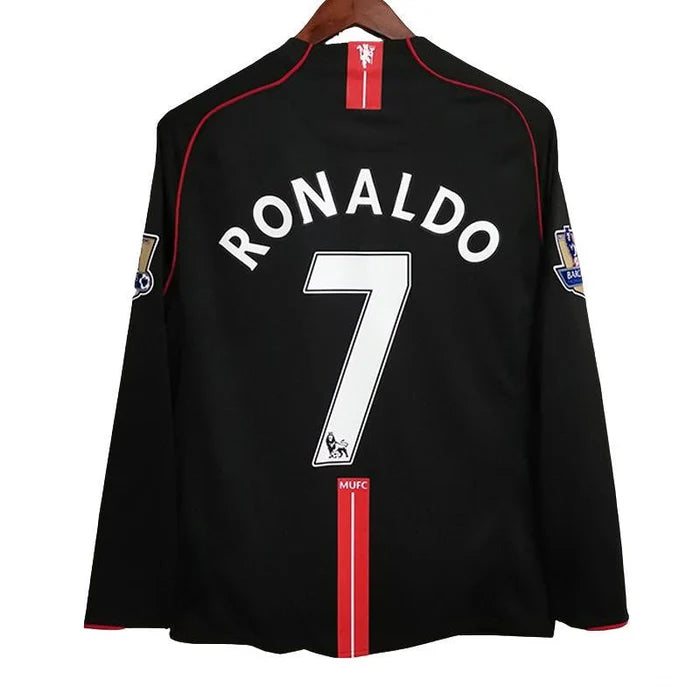 Manchester United maillot extérieur Rétro Manches Longues 2007 2008