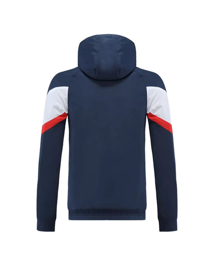Veste coupe-vent à capuche PSG 2022/23 - Marine&Blanc